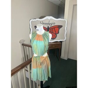 O'Neill Alma Cut-Out Dress | Geometric Print Sundress | Vacation | Medium